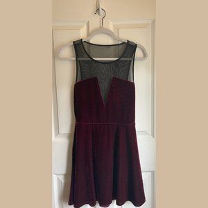 Wine Colored Velour Dress